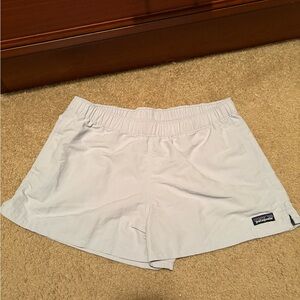 Patagonia Women's Barley Baggies Athletic Shorts in Light blue